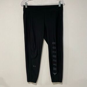 Under Armour Project Rock HeatGear Leggings Black Youth Large “Warrior”